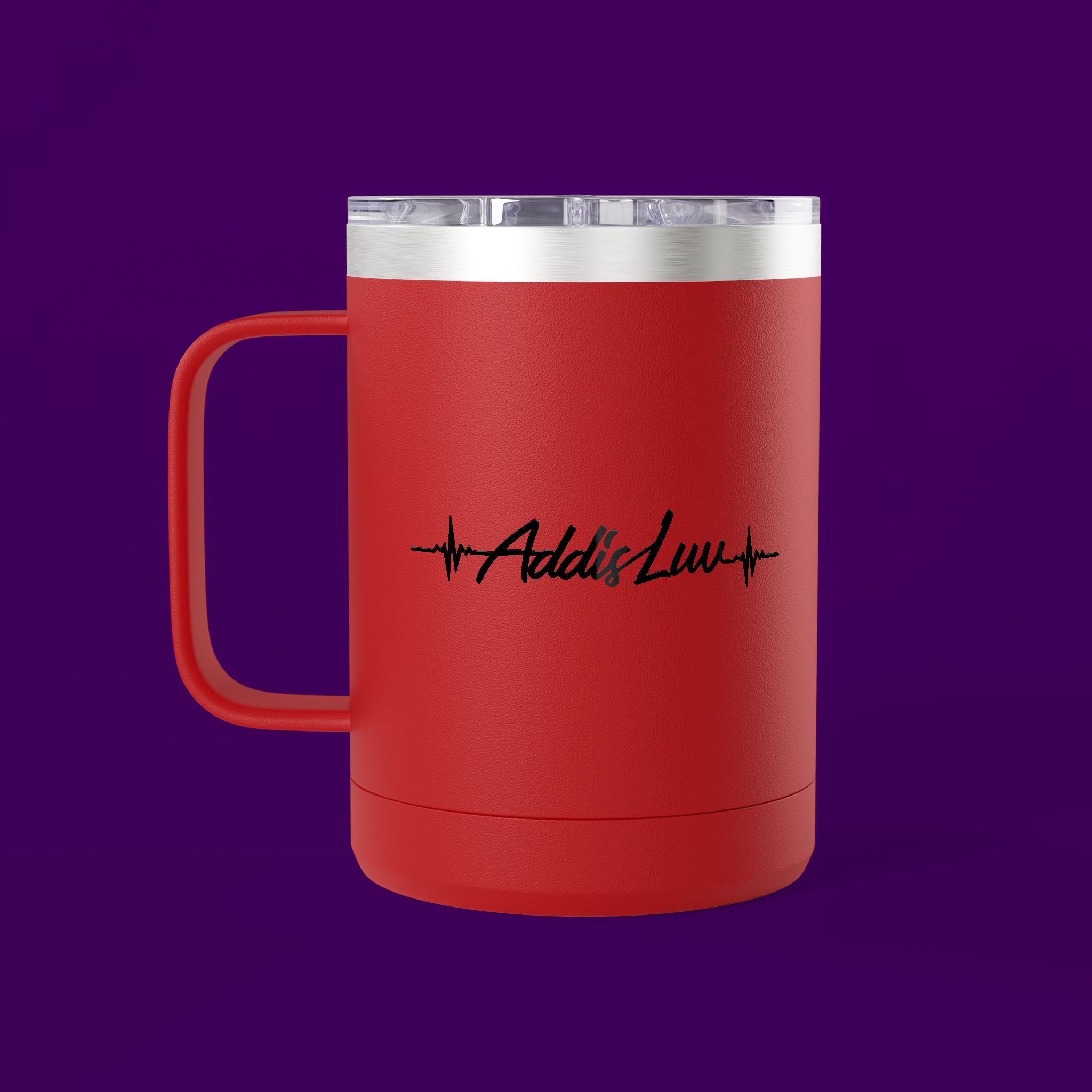 Addis Luv Coffee Mug Tumbler, 15oz